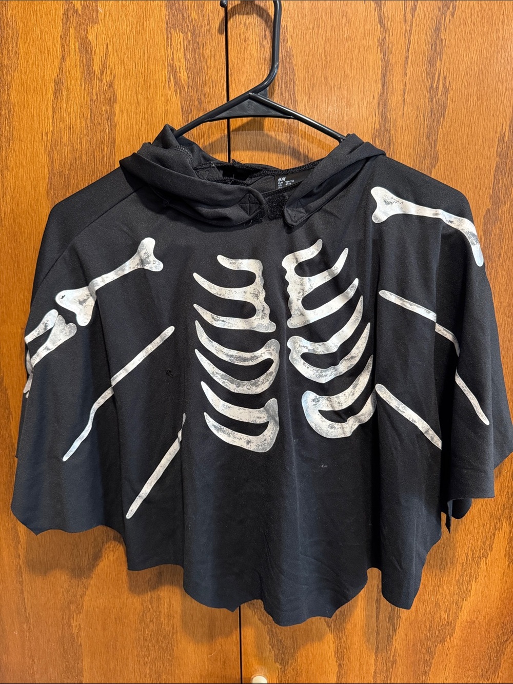 Halloween bat skeleton poncho costume black boy girl unisex sweatshirt top